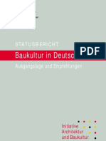 Deutschland Statusbericht Baukultur in Deutschland. Ausgangslage Und Empfehlungen (2001)