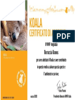 Certificato Koala n.1