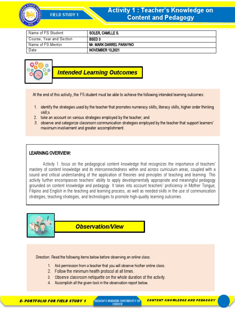 Teacher Pedagogy and Content Knowledge Insights | PDF | Learning | Teachers
