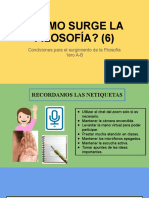 Condiciones para El Surgimiento de La Filosofía