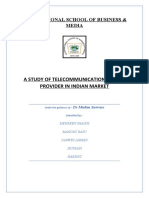 A Study of Telecommunication Service Provider in Indian Market