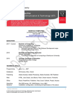 Sample Resume: Information, Communication & Technology (ICT)