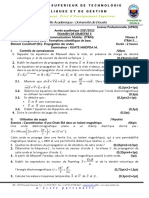 LIPRO 2022 Propagation Des Ondes Semestre 5 ITRM Sujet