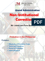Correctional Administration: Non-Institutional Correction