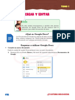 Libro CIENCIAS 6to Grado de Primaria COMPUTACIÓN Unidad 2 Tema 1 CREAR Y EDITAR