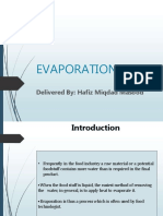 Evaporation: Delivered By: Hafiz Miqdad Masood