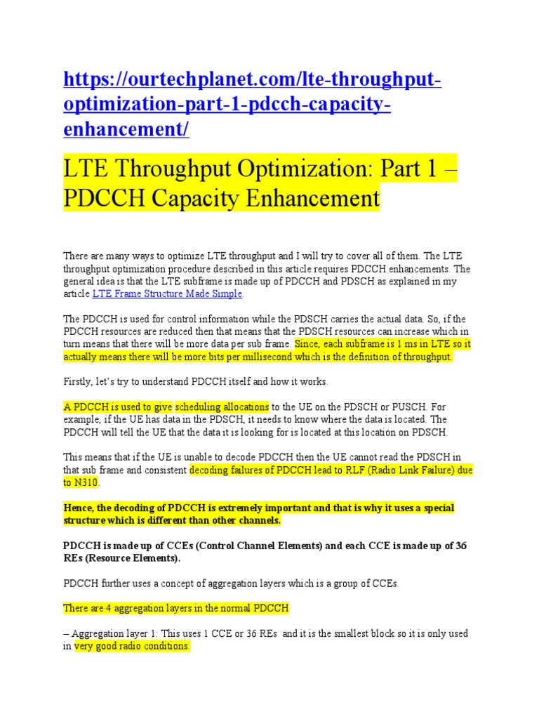 Lte Throughput Optimization Pdf Scheduling Computing Mimo