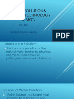 Water Pollution& Control Technology & MGT.: EMT 322 By: Engr. Gina C. Lacang