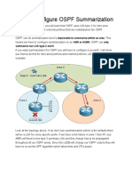 How To Configure OSPF Summarization