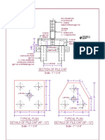 Section of Pile Cap: Scale - 1" 2'-0"