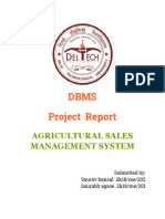 Dbms Project Report: Agricultural Sales Management System