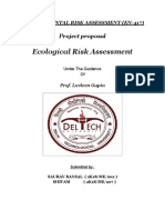 Ecological Risk Assessment: Project Proposal