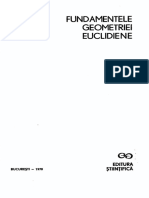 Fundamentele Geometriei Euclidiene - H.G. Forder (1970)
