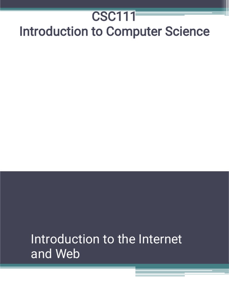 CSC111 Introduction To Computer Science | PDF | World Wide Web ...