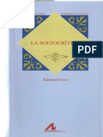 27 - Cros. E. (2009) - "De La Sociología de La Literatura A La Sociocrítica. Las Mediaciones" y "Una Teoría Sociocrítica Del Texto". La Sociocrítica