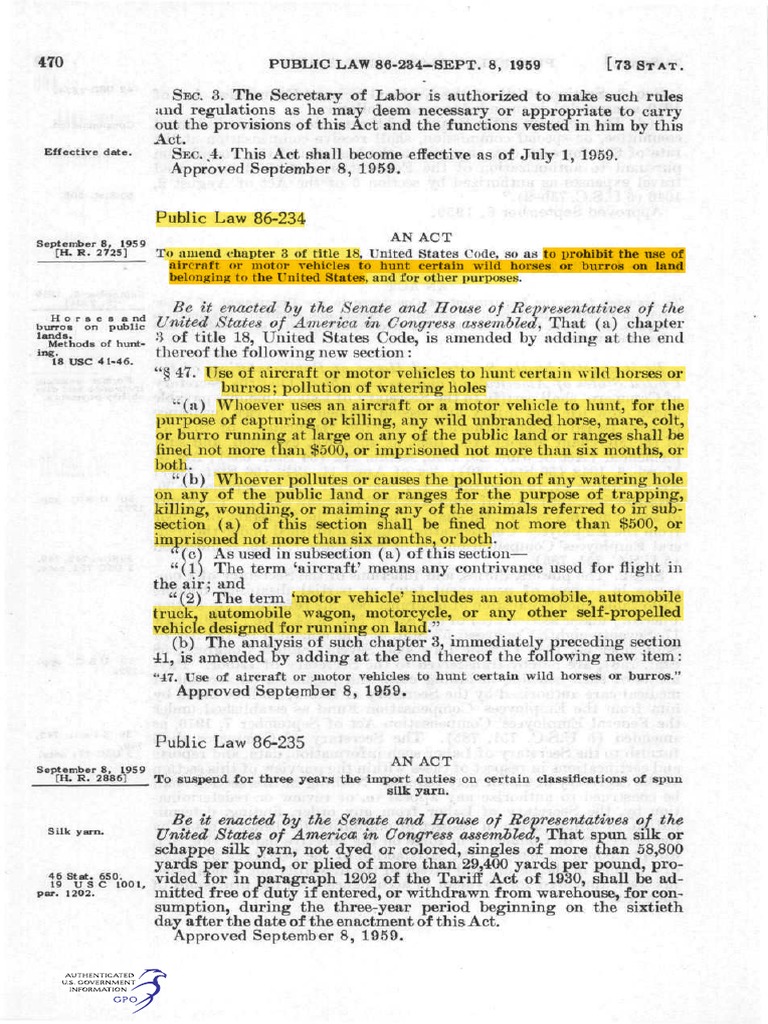 1959 wild horse annie act public law 86 234 statute 73 pg470 pdf
