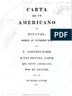 33 - de Mier, S. T. (1813) - Carta de Un Americano Al Español Sobre Su Número XIX.
