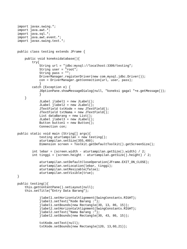 Java Insert | PDF | Data Management Software | Data Management