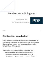 Combustion in SI Engines: Presented by Dr. Kamal Kishore Khatri