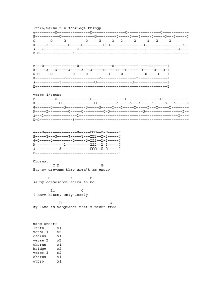 Behind Blue Eyes Tab Song Structure Musical Forms