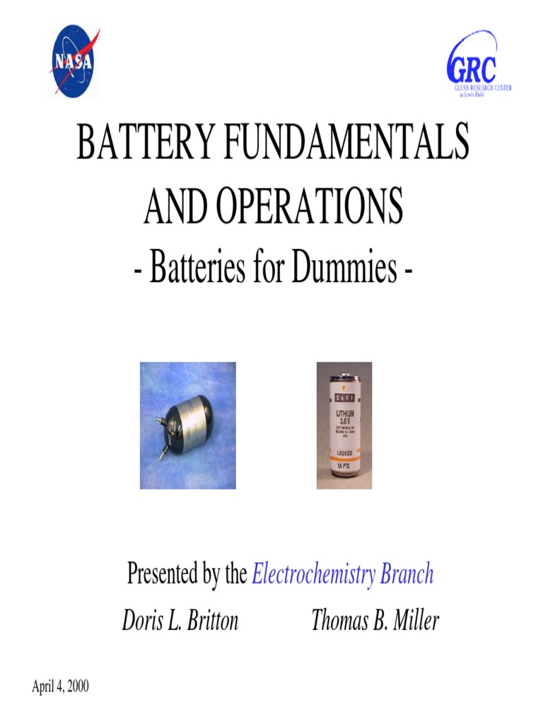 Batteries For Dummies PDF Redox Electrochemistry