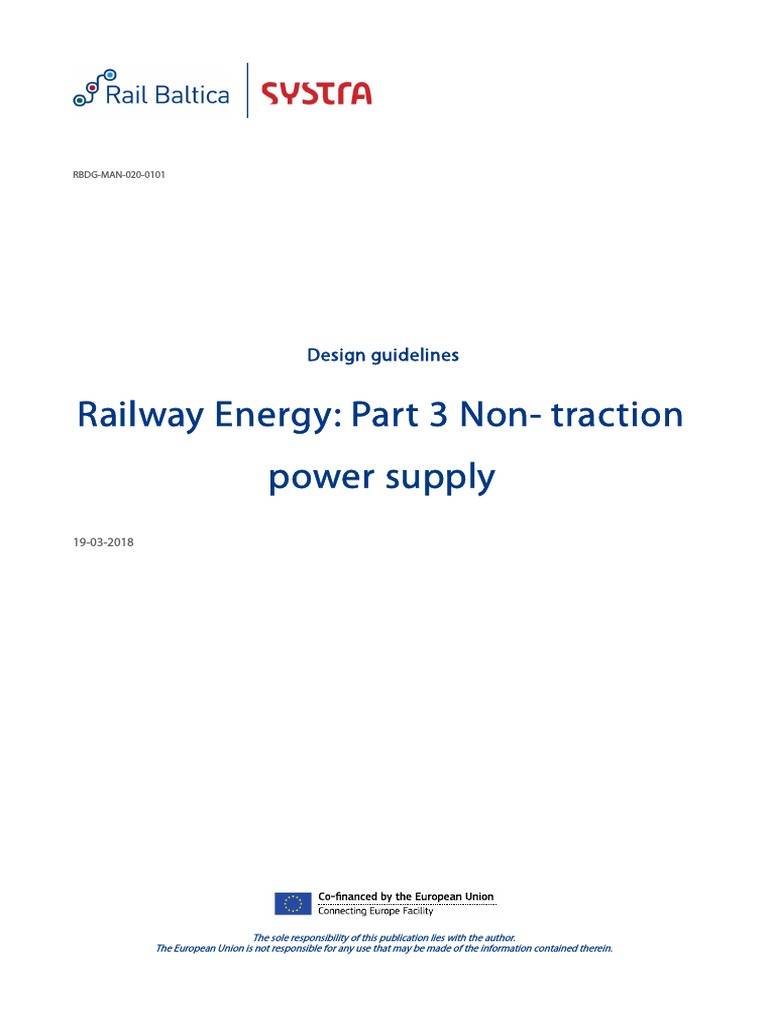 Railway Energy Part 3 NonTraction Power Supply Design Guidelines