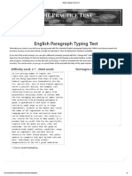 English Paragraph Typing Test - Pdfer