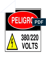 Peligro 220-380 volts