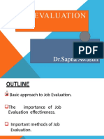 Job Evaluation: DR - Sapna Awasthi