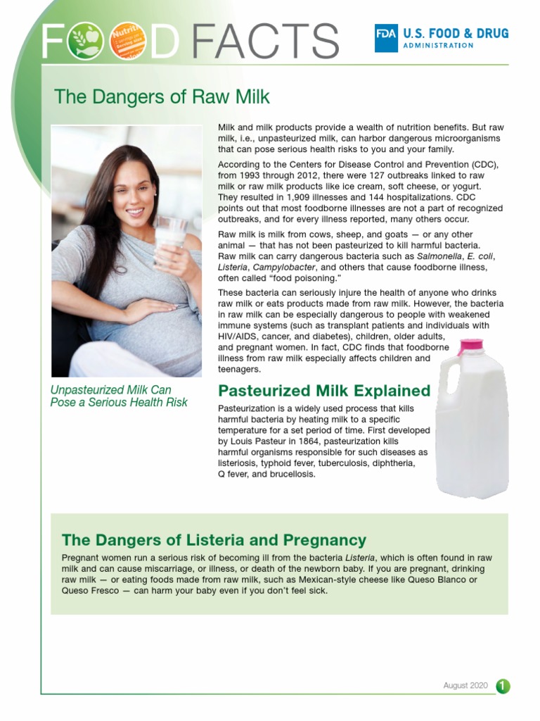 Dangers of Raw Milk PDF Milk Food And Drink Preparation