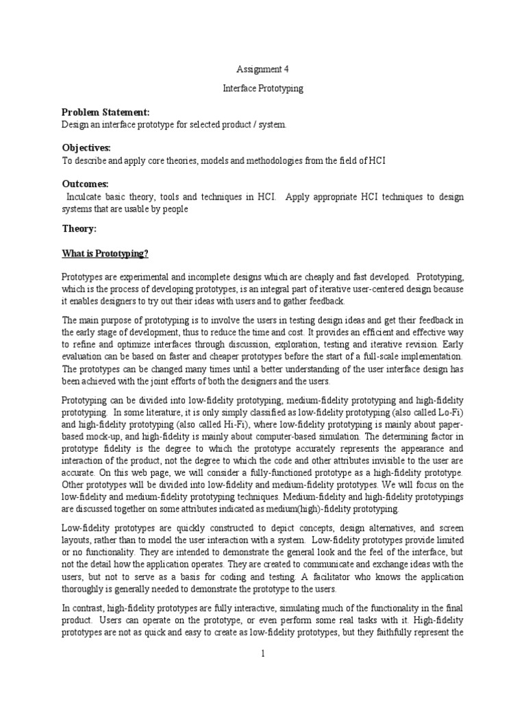 Interface Prototype 2 PDF Software Prototyping Prototype