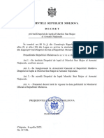 Decretul privind instituirea Drapelului de luptă al Marelui Stat Major al Armatei Naționale.