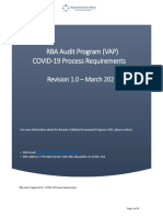 RBA Audit Program (VAP) COVID-19 Process Requirements: Revision 1.0 - March 2021