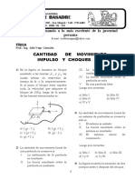 CANTIDAD DE MOVIMIENTO, IMPULSO, CHOQUES - II -