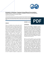 Evaluation of Emulsion Treatment Using Different De-Emulsifiers