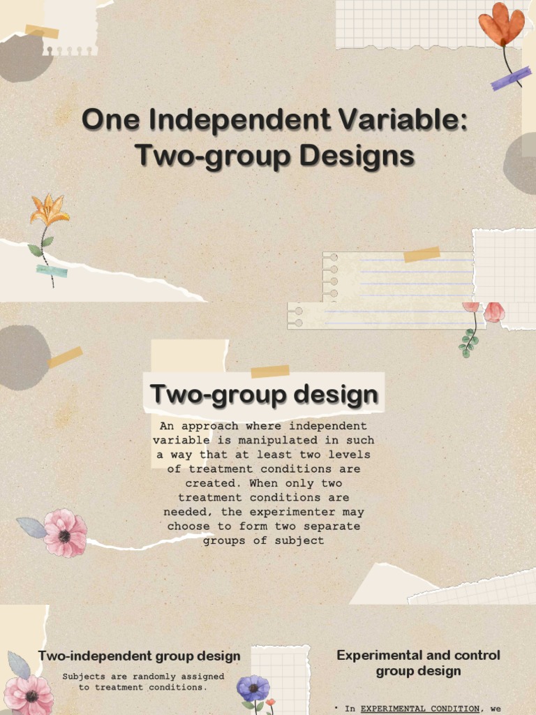 Independent Groups Experimental Design | PDF | Experiment | Scientific ...