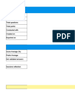 EXCEL Grupa 17: Session Link: Session Owner: Total Questions: Total Points: Conducted With: Created On: Exported On