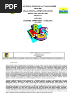 Malla Curricular Área de Humanidades - Asignatura Castellano