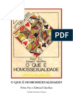 O Que É Homossexualidade - Peter Fry e Edward MacRae