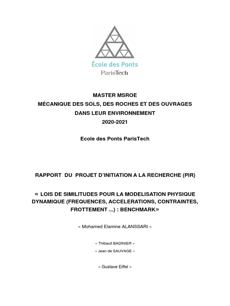 Rapport Pir | PDF | Tremblements de terre | Modèle mathématique