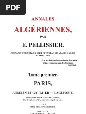annales algeriennes pellissier pdf empire ottoman algerie