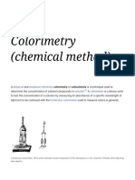 Colorimetry (Chemical Method) : Physical Analytical Chemistry Solution Colorimeter Tristimulus Colorimeter