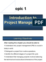 Topic 1-Introduction To Project Management