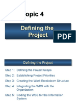 Topic 4-Defining The Project