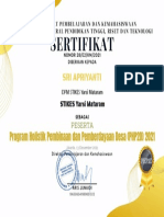 STIKES Yarsi Mataram - SRI APRIYANTI - Sertifikat Peserta PHP2D 2021 KLP 4 Free Template Download Untuk Di Duplikasi