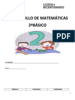 Cuadernillo de Matematica 2° Basico.