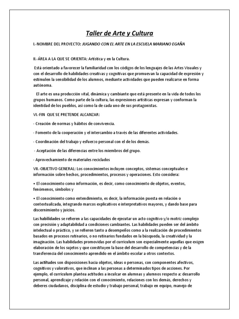 Arte y Cultura en Escuela Mariano Egaña | PDF | Evaluación | Diseño