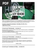 Licencias y Permisos en la Ley 41-08 | PDF | Tiempo de trabajo