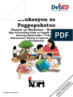 EsP9 - Q4 - M1 - Mga Pansariling Salik Sa Pagpili NG Tamang Kursong Akademiko o Teknikal Bokasyonal Sining at Isports Negosyo o Hanapbuhay - 04292021