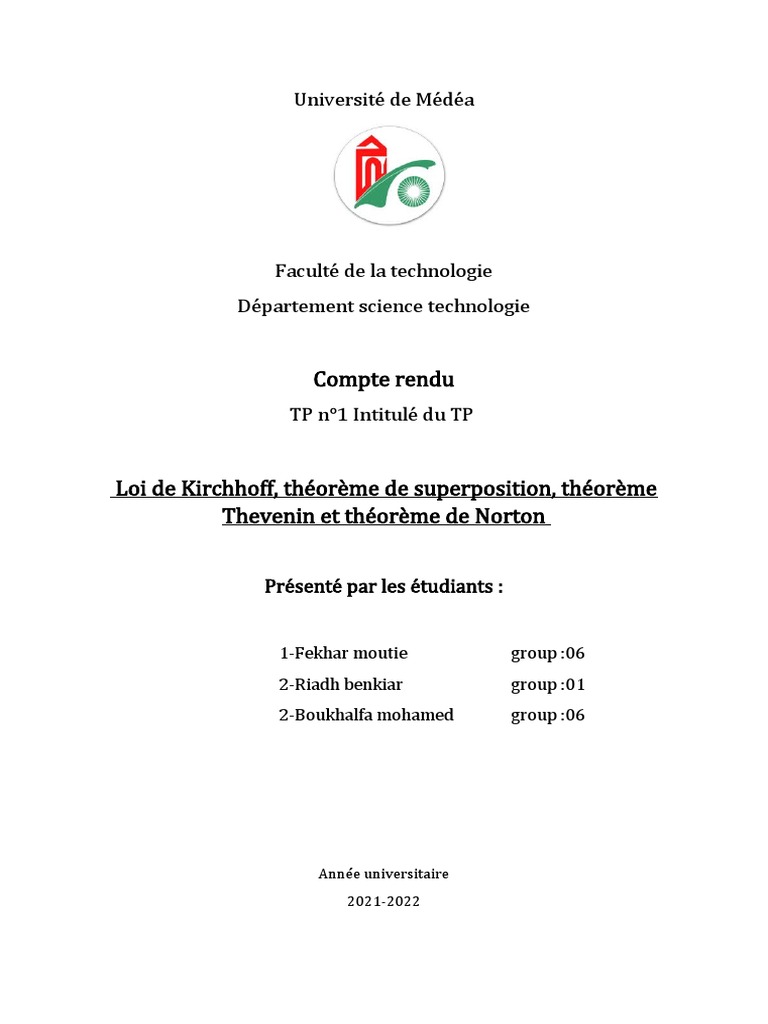 TP 2 Eme | PDF | Tension électrique | Résistance (électricité)